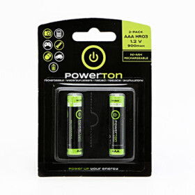 Powerton Nabíjecí Baterie AAA 900mAh 1.2V 2ks (AB001WPN3AB2)