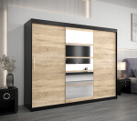 Šatní skříň Abi Ro1 Barva korpusu: Dub Sonoma, Rozměry: 150 cm, Dveře: Bílá