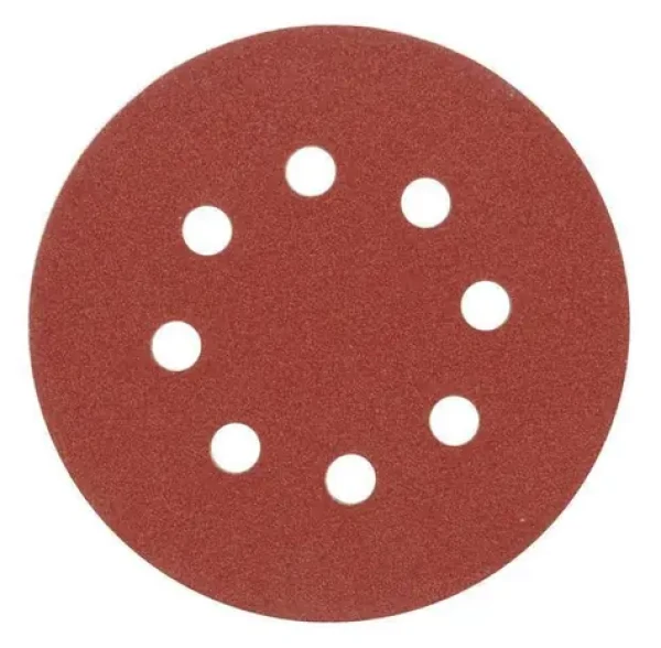 Vorel Brusný papír 125 mm P100 s otvory suchý zip / Brusný papír / zrnitost P100 / 5 ks
