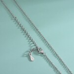 Stříbrný náhrdelník Swarovski Elements Alexa - stříbro 925/1000, labuť, Violet 40 cm + 5 cm (prodloužení)