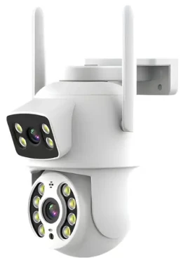 IMMAX NEO LITE SMART Security DOUBLE / Venkovní IP kamera / P/T 355°/90° / Wi-Fi / 2× 2MP / ONVIF / TUYA (07783L)