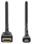 Nedis High Speed HDMI - Micro HDMI 2 m černá / Kabel HDMI / 4K 30 Hz / Ethernet / zlacené konektory (CVGB34700BK20)