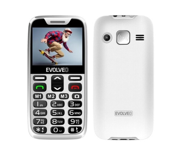 EVOLVEO EasyPhone XR, mobilní telefon pro seniory s nabíjecím stojánkem, bílá EDF_547143