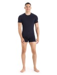 Pánské merino tričko s krátkým rukávem ICEBREAKER Mens Anatomica SS Crewe, Midnight Navy velikost: L