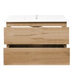 Koupelnová skříňka 2 zásuvková s keramickým umyvadlem SAT B-Way 99x50x45 cm dub mat BWAY2100OAKU4BI BWAY2100OAKU4BI