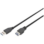 Delock USB 2.0 prodlužovací kabel plochý zahnutý [1x USB 2.0 zástrčka A - 1x USB 2.0 zásuvka A] 1.00 m černá oboustranně zapoji