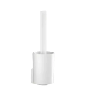 Hansgrohe WC štětka s držákem matná bílá / WC štětka s držákem / plast / skryté upevnění, lepení nebo vrtání (27927700)