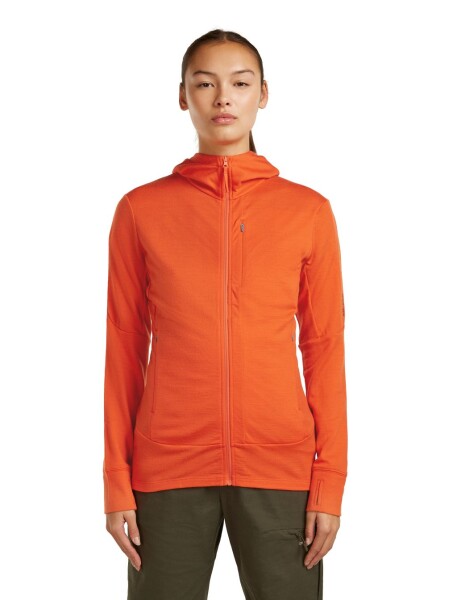 Dámská merino mikina ICEBREAKER Wmns 260 Quantum IV LS Zip Hoodie, Fervid velikost: XS