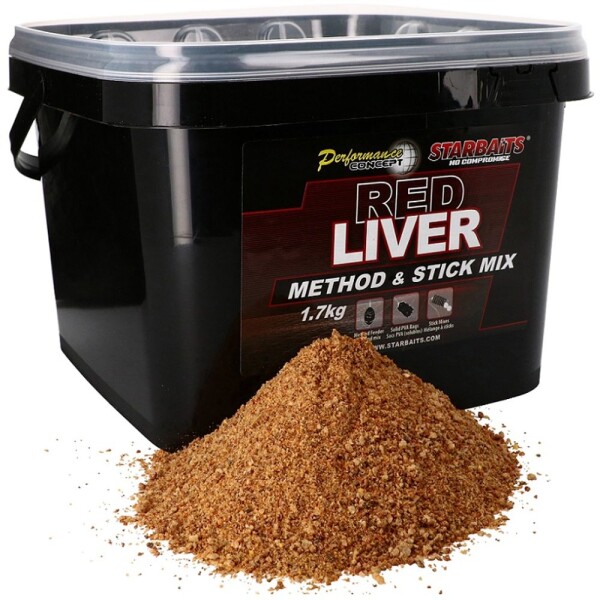 Starbaits Method & Stick Mix Red Liver 1,7kg,Starbaits Method & Stick Mix Red Liver 1,7kg