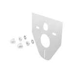 Mereo WC set - Rimless WC hranaté, modul pro zazdění, bílé hranaté tlačítko MM01SETRB