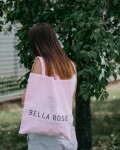 Bella Rose Plátěná taška Bella Rose, růžová barva, textil