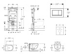 GEBERIT - Duofix Set předstěnové instalace, kompaktního klozetu Oudee Vortex a sedátka softclose, tlačítko Sigma30, bílá/chrom SANI11CA3164B