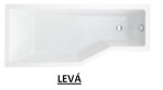 HOPA - Asymetrická vana ESTE - Nožičky k vaně - Bez nožiček, Rozměr vany - 170 × 75 cm, Způsob provedení - Levé VANEST17L