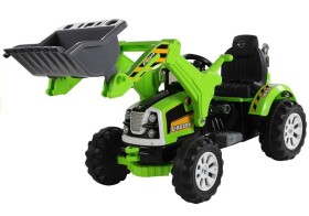 Mamido Elektrický traktor - s radlicí zelený