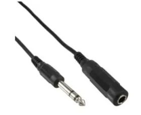 MicroConnect prodlužovací kabel Jack 6.3mm (M) - Jack 6.3mm (F) 5m černá (AUDNU5)