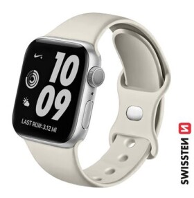 SWISSTEN Silikonový řemínek pro Apple Watch 42/44/45/49mm kamenně šedá (46000117)