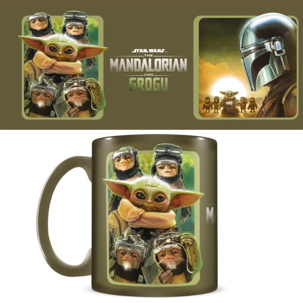 Mandalorian a Grogu dárkový set (hnek, podtácek a klíčenka) Bounty Hunters - EPEE