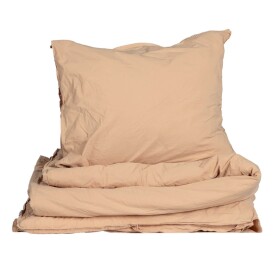Storefactory Povlečení z organické bavlny Crinkle Peach Pink 150 × 210 cm, oranžová barva, textil