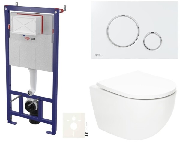 Závěsný WC set do lehkých stěn / předstěnová SAT Fusion SIKOSSTORFU70 SIKOSSTORFU70
