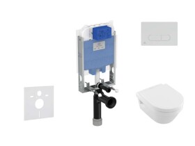 IDEAL STANDARD - ProSys Set předstěnové instalace, klozetu a sedátka Architectura, tlačítka Oleas M1, DirectFlush, SoftClose, CeramicPlus, bílá ProSys80M SP118