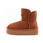 D.Franklin dámské sněhule zimní módní kožešinové zateplené boty hnědé dámské 38