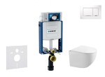 GEBERIT - Kombifix Set předstěnové instalace, klozetu Gaia a sedátka softclose, tlačítko Sigma30, bílá/chrom SANI15CA3115