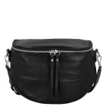 Módní dámská koženková ledvinka/crossbody Pola, černá