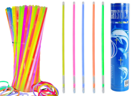 Mamido Fluorescenční náramky 100 kusů v různých barvách svítící ve tmě