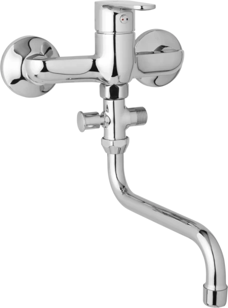 JB Sanitary Nástěnná umyvadlová a sprchová baterie TIRA, rozteč 150 mm, bez příslušenství, trubkové ramínko 300 mm D10 36 50