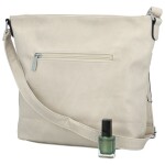 Trendy dámská koženková crossbody kabelka Zeta, krémová
