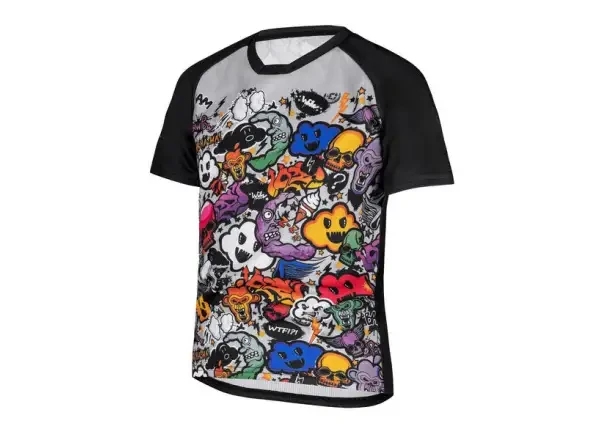 Etape Boom dětský dres krátký rukáv černá/grafika vel. 128/134