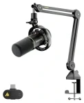 Maono PD200WS černá / Dynamický mikrofon / XLR / USB-C / bezdrátový / 50-16000 Hz / RGB (PD200WS Black)