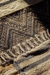House Doctor Rohožka Monta Nature/Black 60 x 90 cm, černá barva, textil