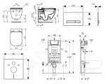 GEBERIT - Kombifix Set předstěnové instalace, klozetu a sedátka Ideal Standard Tesi, tlačítka Sigma50, Rimless, SoftClose, alpská bílá 110.302.00.5 NE8