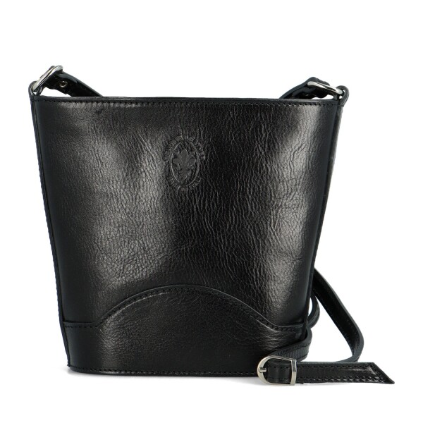 Luxusní dámská kožená crossbody kabelka Yllva, černá