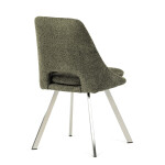 Jídelní židle, zelená, látka bouclé, DCL-W1174 GRN2