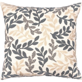 GREEN GATE Bavlněný povlak na polštář Leaf Embroidery 45 x 45 cm, béžová barva, textil