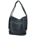 Trendy dámský koženkový kabelko-batoh Kavya, tmavě modrý