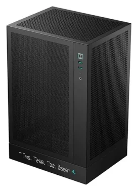 Deepcool CH170 Digital černá / Počítačová skříň / USB-C / 2× USB 3.2 Gen2 / LED displej (R-CH170-BKNPI0D-G-1)