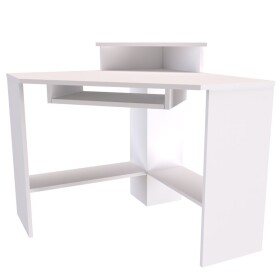 Nábytek Mikulík PC stolek rohový ROLO - bílý lesk, antracit, aj. MIK-ROLO-LESK