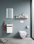 DURAVIT - Vero Air Umývátko 38x25 cm, bez přepadu, otvor pro baterii vpravo, WonderGliss, bílá 07243800001