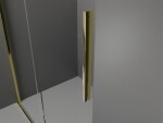 MEXEN/S - Velar sprchový kout 130 x 75, transparent, zlatá 871-130-075-01-50