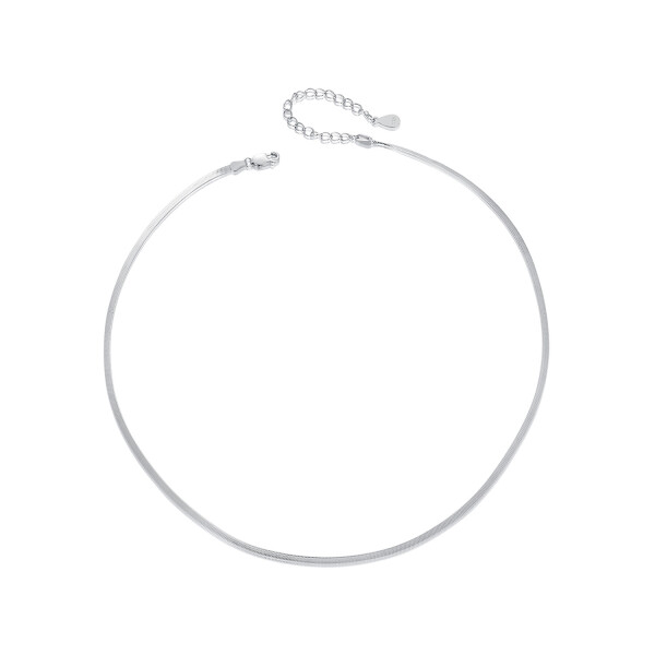 Elenys stříbrný náhrdelník Choker pozlacený bílým zlatem