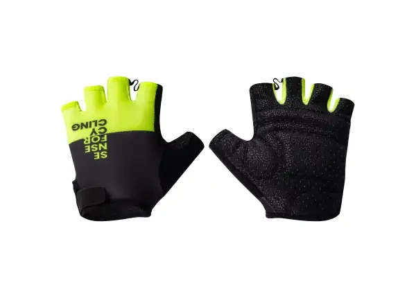 Force Fine krátké rukavice černá/Fluo vel. S