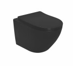 CERSANIT předstěnový instalační systém s bílym tlačítkem K97-516 + WC REA CARLO MINI RIMLESS ČERNÝ MAT + SEDÁTKO K97-526 516 MM1