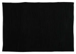 MSV CHENILLE černá / Koupelnová předložka / mikrovlákno / protiskluzová / 50 x 80 cm