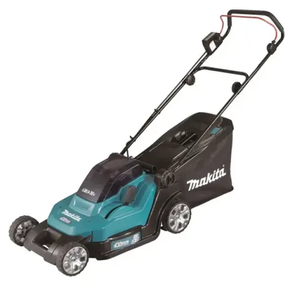 Makita DLM432CT2 / Aku Sekačka na trávu / 2x 18V / až 560 m2 / záběr 43 cm / koš 40 l / 2x 5Ah (DLM432CT2)