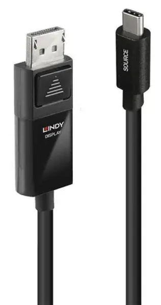 Lindy USB-C na DisplayPort 8K60 černá / Kabel / HDR / 2 m (43342)