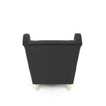 Křeslo ušák, černá látka, AK-388 BK2