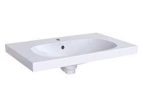 GEBERIT - Acanto Umyvadlo 75x48 cm, otvor pro baterii, s přepadem, s KeraTect, bílá 500.622.01.8
